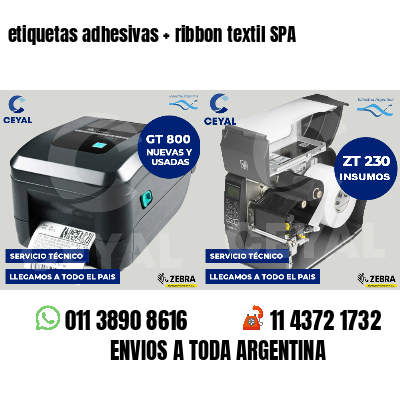 etiquetas adhesivas   ribbon textil SPA