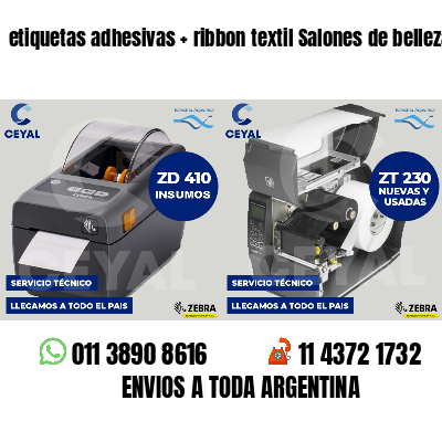 etiquetas adhesivas   ribbon textil Salones de belleza