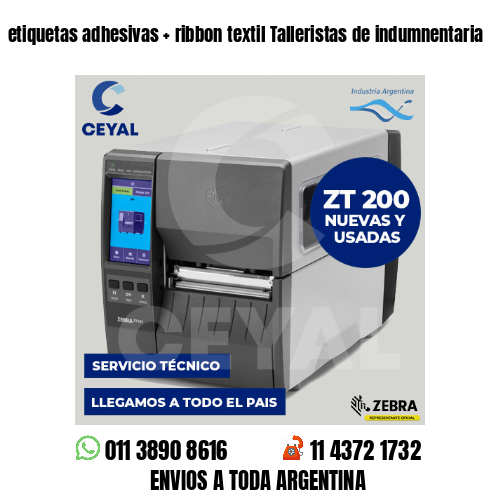 etiquetas adhesivas   ribbon textil Talleristas de indumnentaria