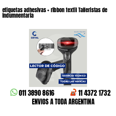 etiquetas adhesivas   ribbon textil Talleristas de indumnentaria