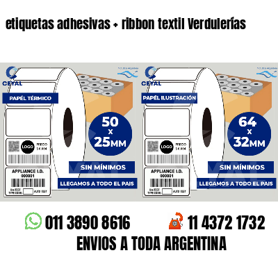 etiquetas adhesivas   ribbon textil Verdulerías