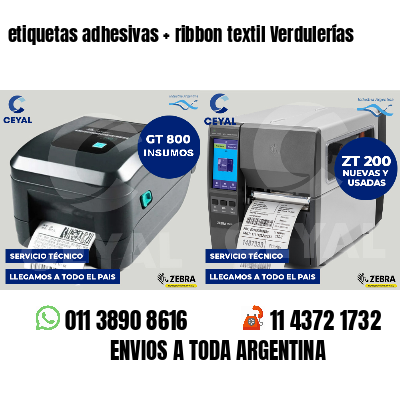 etiquetas adhesivas   ribbon textil Verdulerías