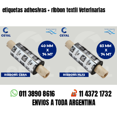 etiquetas adhesivas   ribbon textil Veterinarias