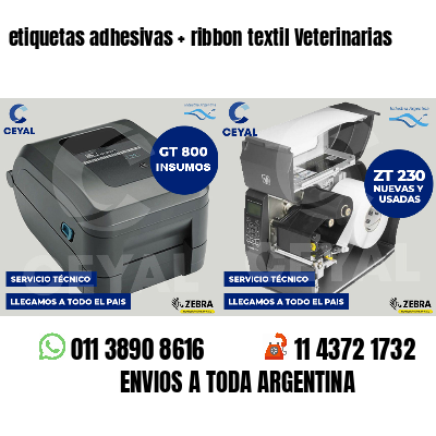 etiquetas adhesivas   ribbon textil Veterinarias