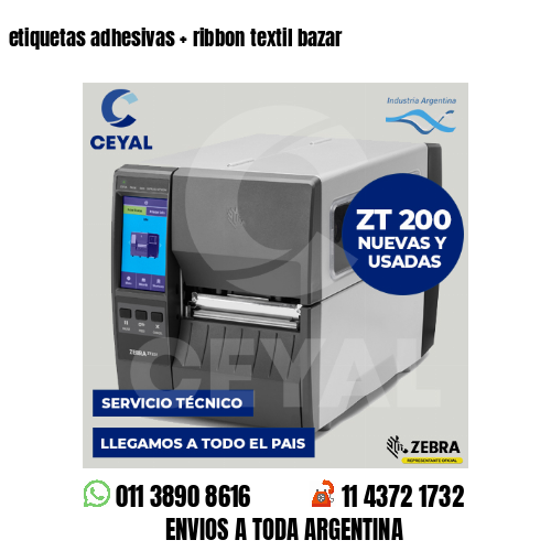 etiquetas adhesivas   ribbon textil bazar