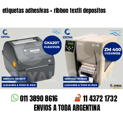etiquetas adhesivas   ribbon textil depositos