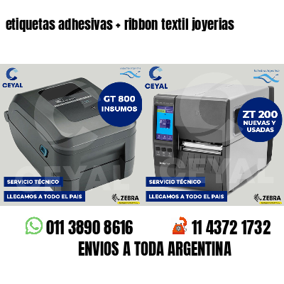 etiquetas adhesivas   ribbon textil joyerias