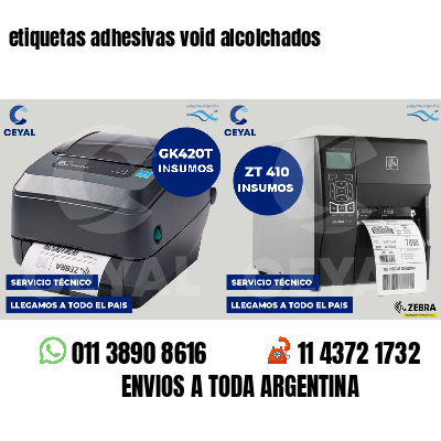 etiquetas adhesivas void alcolchados