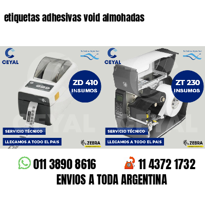 etiquetas adhesivas void almohadas