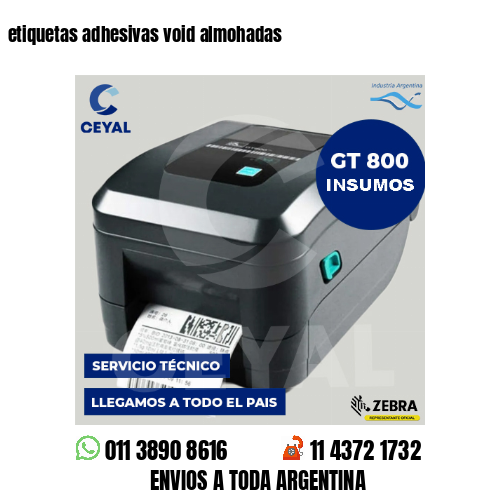 etiquetas adhesivas void almohadas