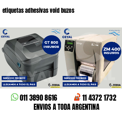 etiquetas adhesivas void buzos
