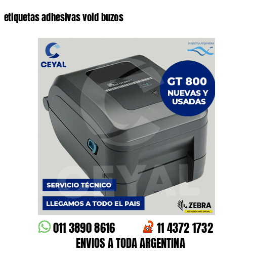 etiquetas adhesivas void buzos