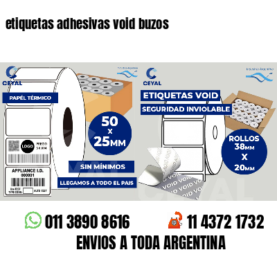 etiquetas adhesivas void buzos