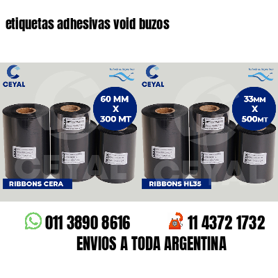 etiquetas adhesivas void buzos