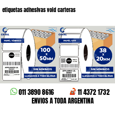 etiquetas adhesivas void carteras