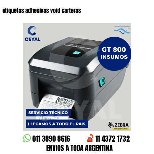 etiquetas adhesivas void carteras