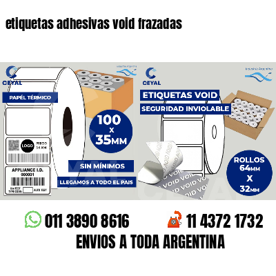 etiquetas adhesivas void frazadas