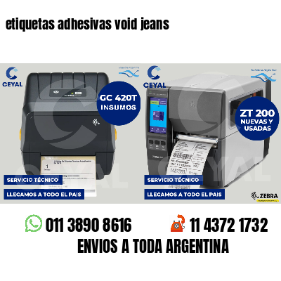 etiquetas adhesivas void jeans