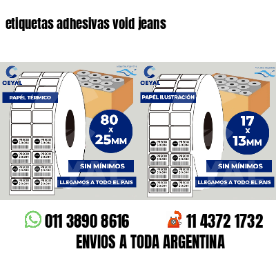 etiquetas adhesivas void jeans