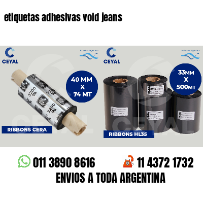 etiquetas adhesivas void jeans