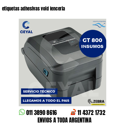 etiquetas adhesivas void lenceria