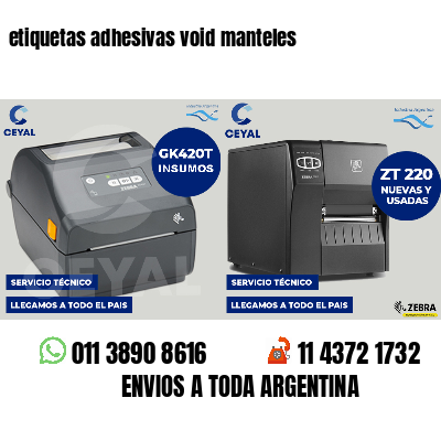 etiquetas adhesivas void manteles