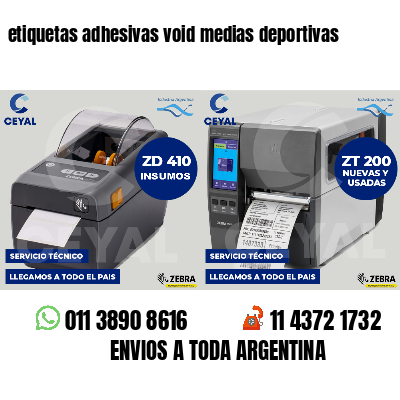 etiquetas adhesivas void medias deportivas