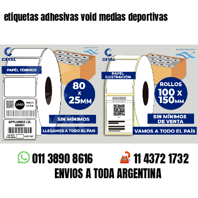 etiquetas adhesivas void medias deportivas