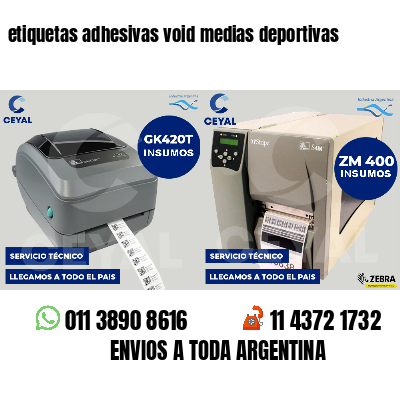 etiquetas adhesivas void medias deportivas