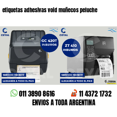 etiquetas adhesivas void muñecos peluche