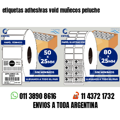 etiquetas adhesivas void muñecos peluche