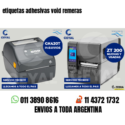 etiquetas adhesivas void remeras