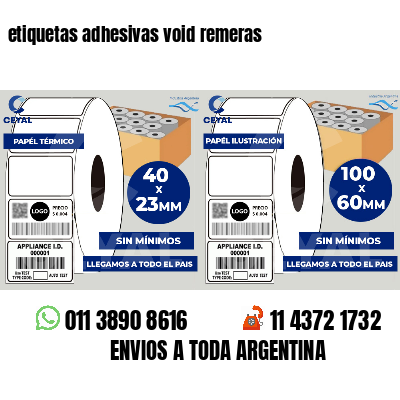 etiquetas adhesivas void remeras