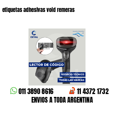 etiquetas adhesivas void remeras