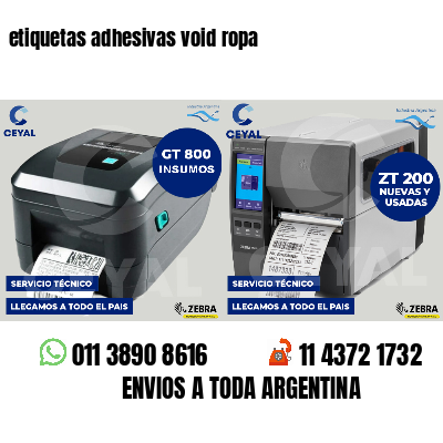 etiquetas adhesivas void ropa