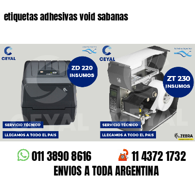 etiquetas adhesivas void sabanas
