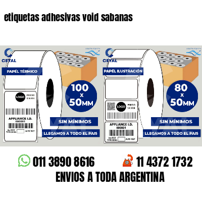 etiquetas adhesivas void sabanas