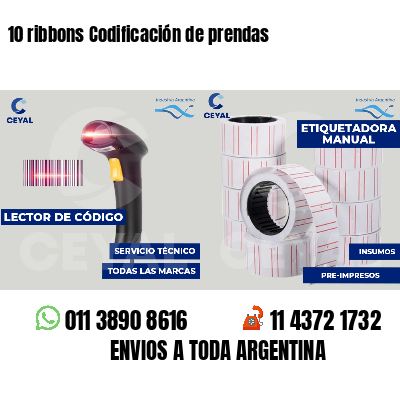 10 ribbons Codificación de prendas