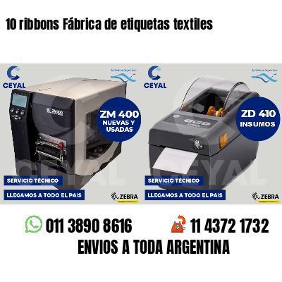 10 ribbons Fábrica de etiquetas textiles