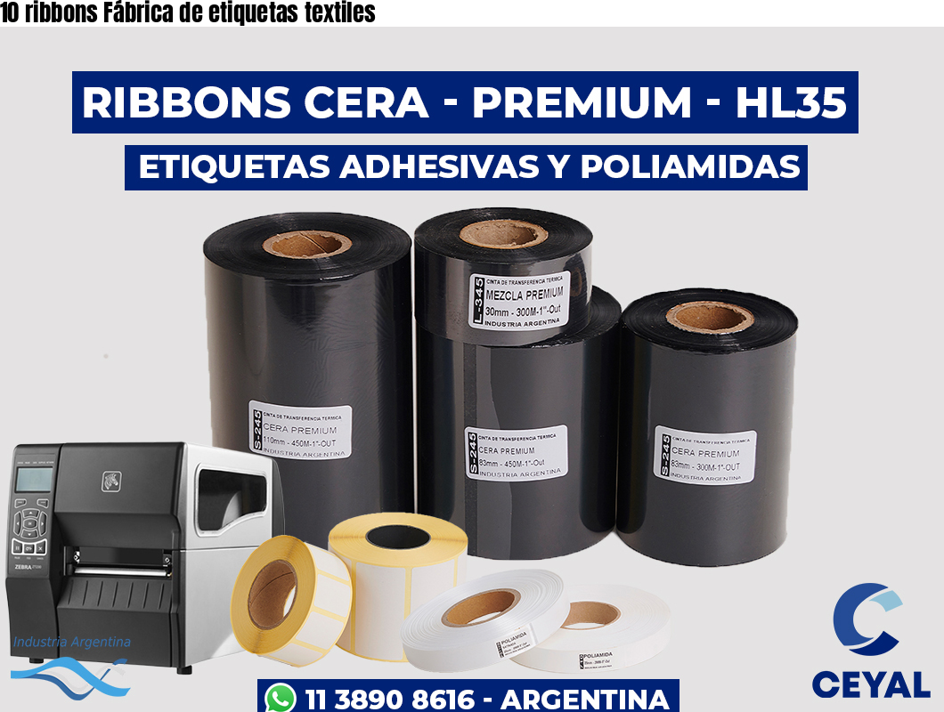 10 ribbons Fábrica de etiquetas textiles