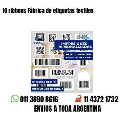 10 ribbons Fábrica de etiquetas textiles