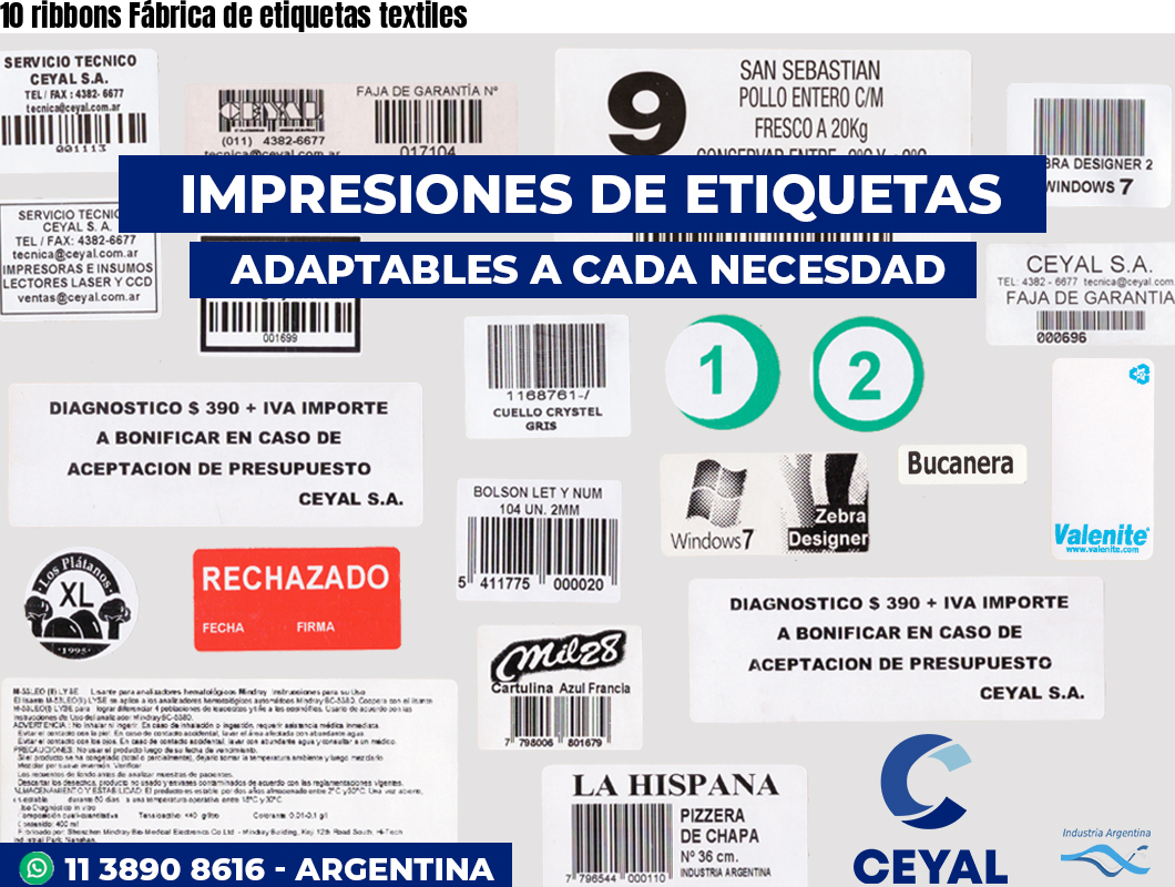 10 ribbons Fábrica de etiquetas textiles