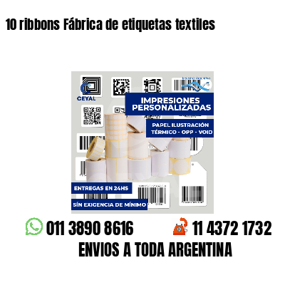 10 ribbons Fábrica de etiquetas textiles