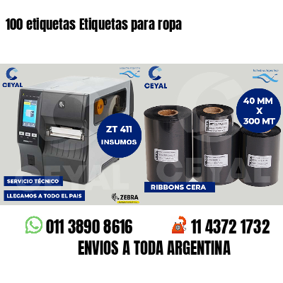 100 etiquetas Etiquetas para ropa