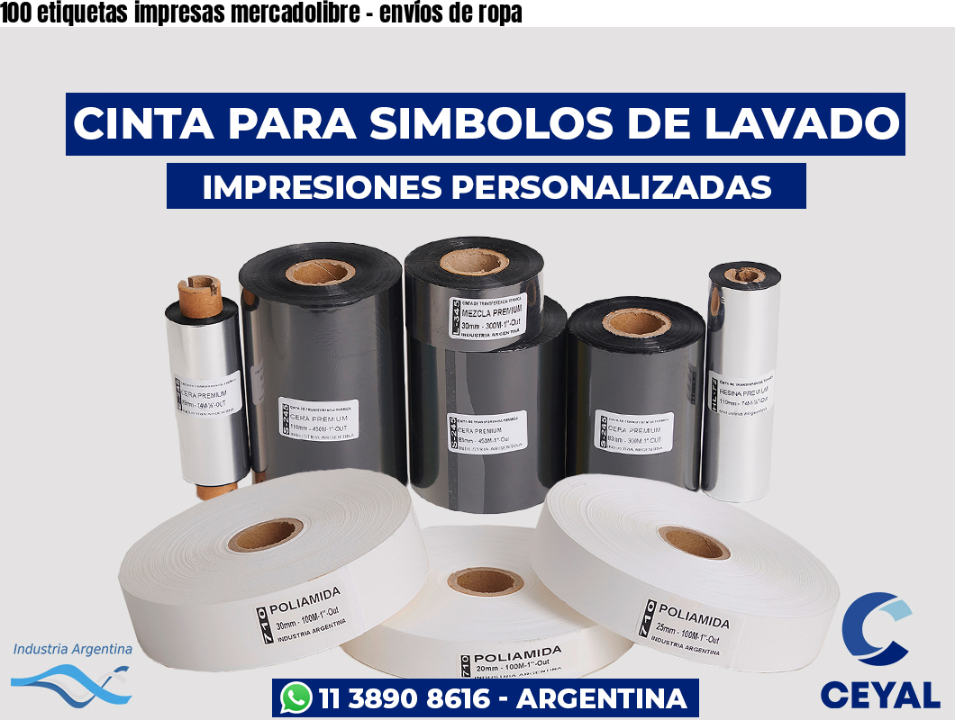 100 etiquetas impresas mercadolibre – envíos de ropa
