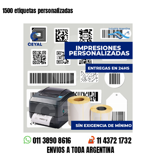 1500 etiquetas personalizadas