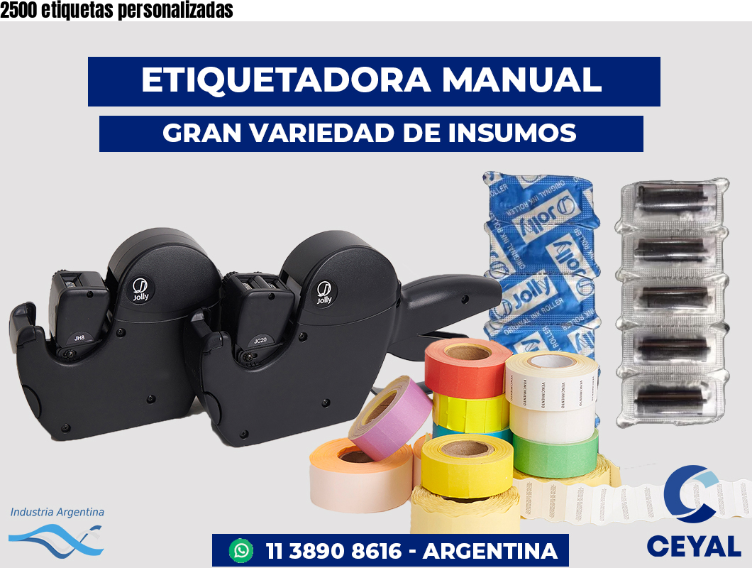 2500 etiquetas personalizadas