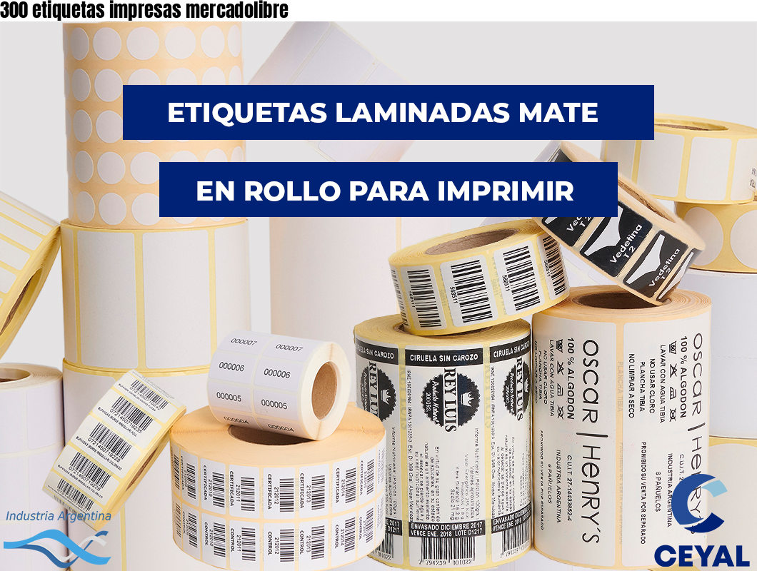 300 etiquetas impresas mercadolibre