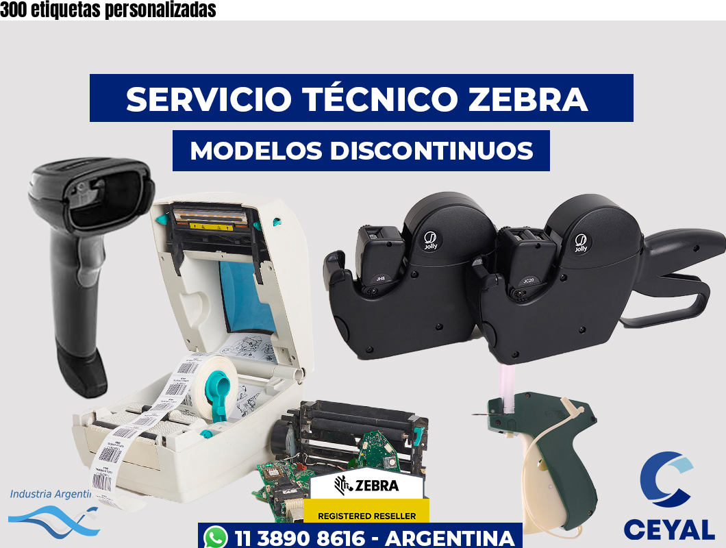 300 etiquetas personalizadas