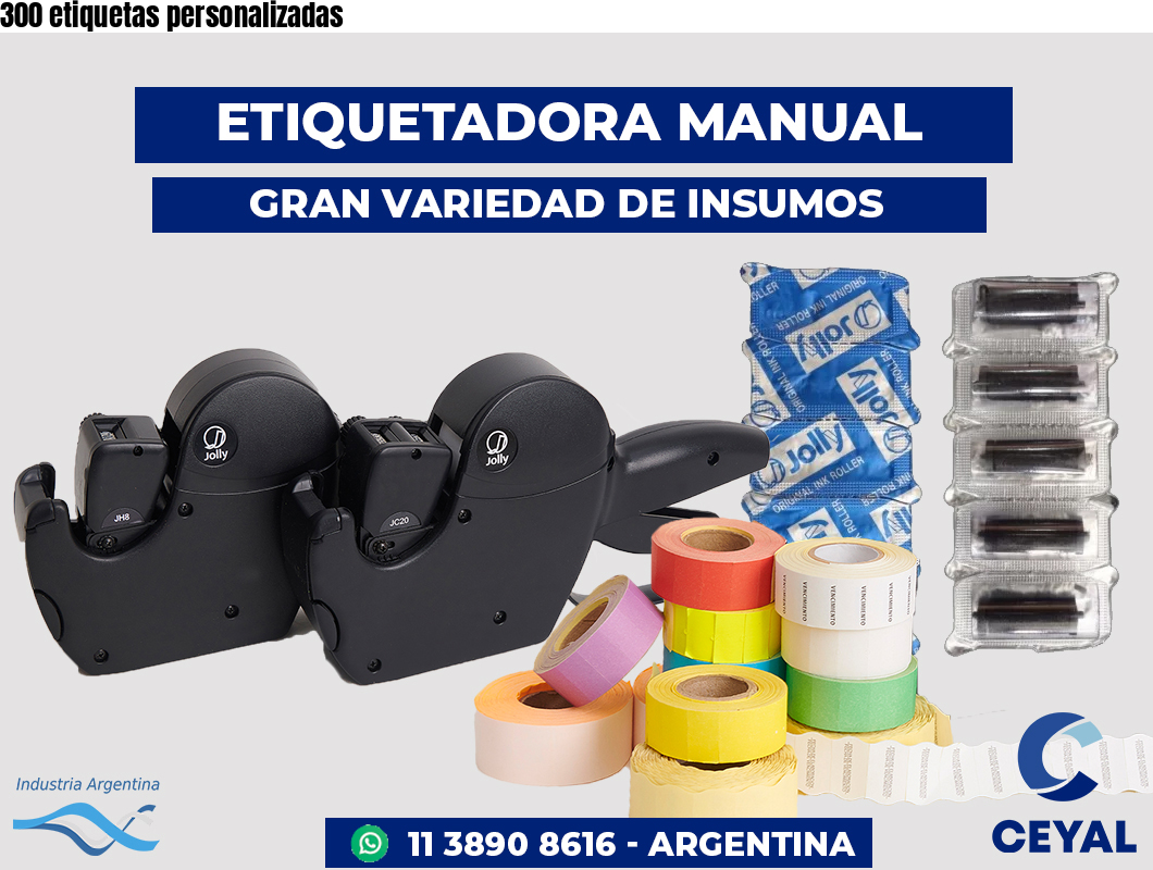300 etiquetas personalizadas